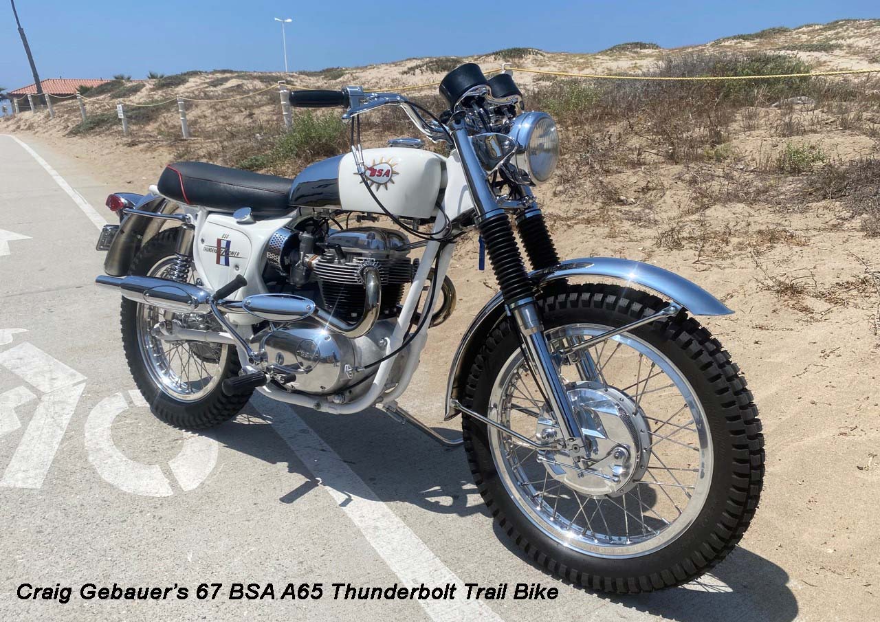Craig Gebauer’s 67 BSA A65 Thunderbolt Trail Bike